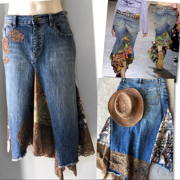 Alberto Makali Dresses & Skirts - ALBERTO MAKALI DENIM BOHEMIAN WESTERN SKIRT 4